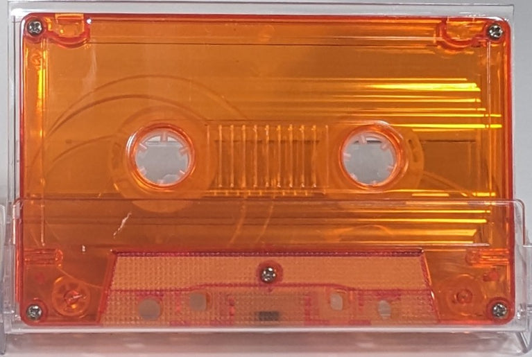 Blood Orange Tint Tab In Type I Normal Bias Master Audio Cassette 5 Screws - 25 Pack