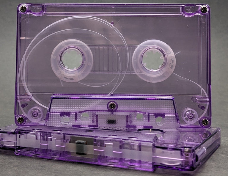 Purple Tint Tab In Type I Normal Bias Master Audio Cassette 5 Screws - 100 Pack