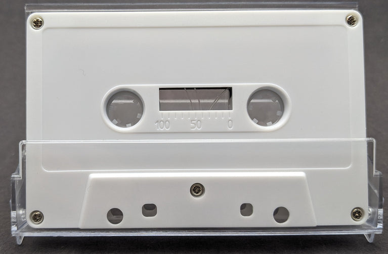 White Tab Out Type I Normal Bias Master Audio Cassette 5 Screws - 25 Pack