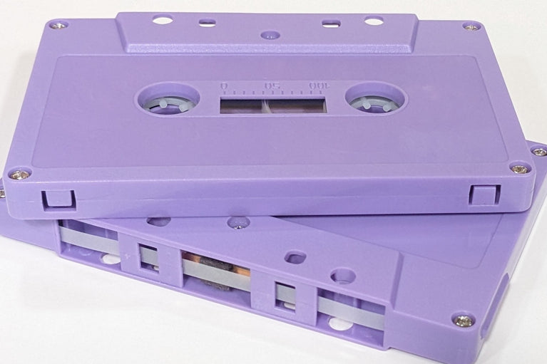 Purple Solid Tab In Type I Normal Bias Master Audio Cassette 5 Screws - 25 Pack