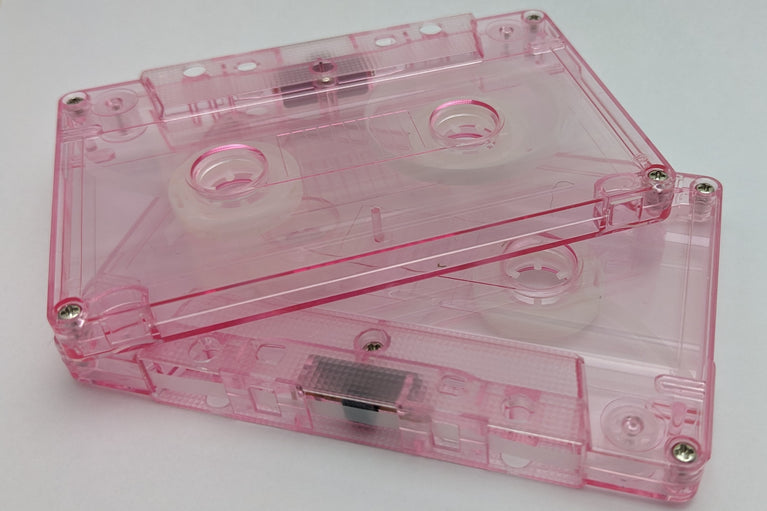 Pink Tint Tab In Type I Normal Bias Master Audio Cassette 5 Screws - 25 Pack
