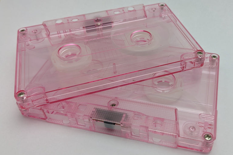 Pink Tint Tab In Type I Normal Bias Master Audio Cassette 5 Screws - 100 Pack