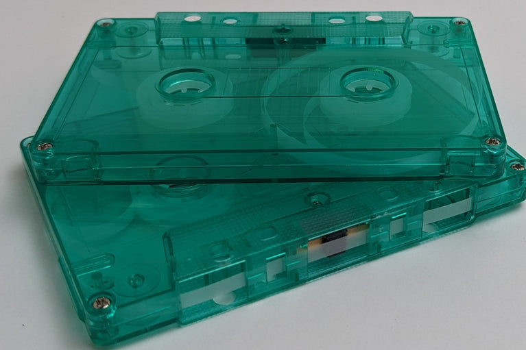 Green Tint Tab In Type I Normal Bias Master Audio Cassette 5 Screws - 100 Pack