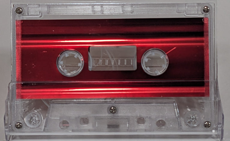 Clear with Red Foil Tab In Type I Normal Bias Master Audio Cassette 5 Screws