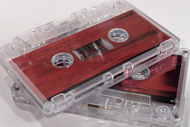 Clear with Red Foil Tab In Type I Normal Bias Master Audio Cassette 5 Screws - 25 Pack