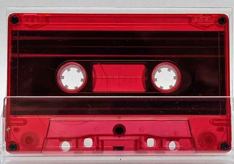 Red Tint Black Liner Tab In Type I Normal Bias Master Audio Cassette 5 Screws