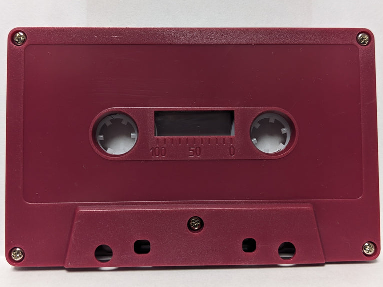 Rhodamine Red Tab Out Type I Normal Bias Master Audio Cassette 5 Screws