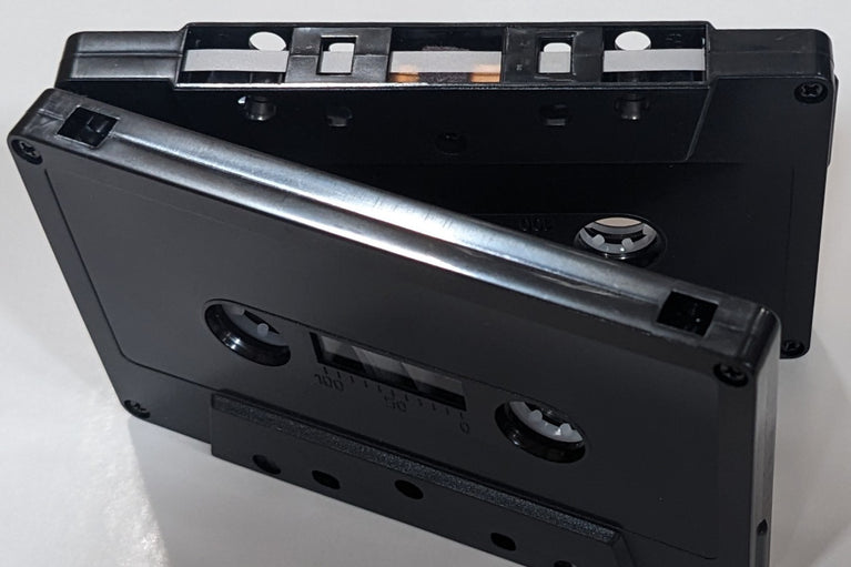 Black Tab Out Type I Normal Bias Master Audio Cassette 5 Screws - 25 Pack