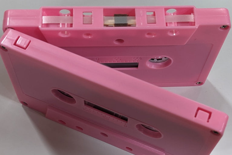 Pink Solid Tab In Type I Normal Bias Master Audio Cassette 5 Screws - 25 Pack