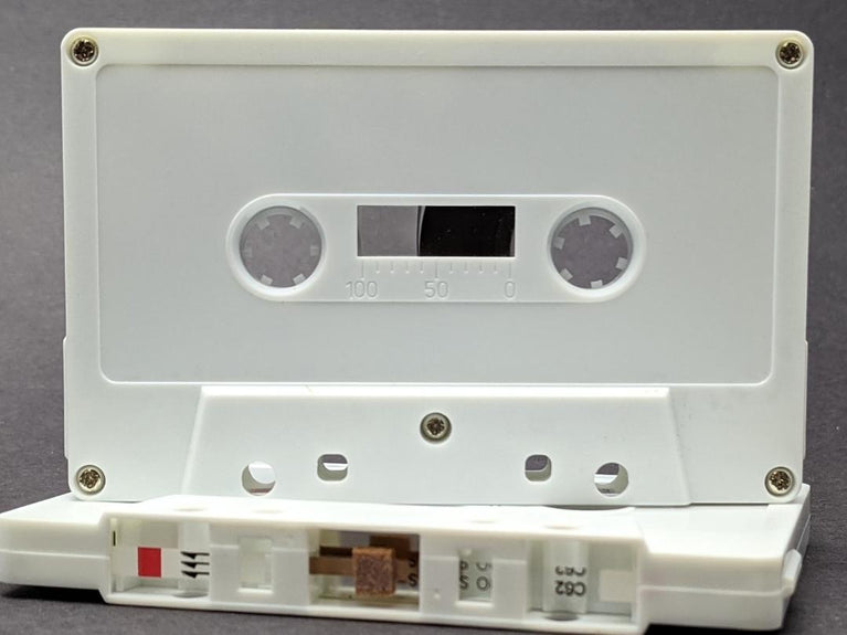 Off White Tab In 62 Minutes (31.0 Min. per side) Type I Normal Bias Master Audio Cassette 5 Screws - 25 Pack