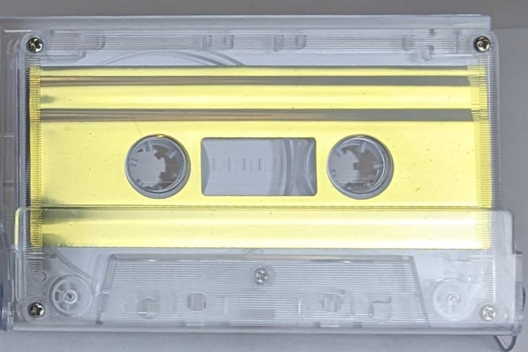 Clear with Gold Foil Tab In Type I Normal Bias Master Audio Cassette 5 Screws - 25 Pack