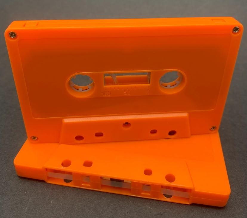 Orange Solid Tab In Type I Normal Bias Master Audio Cassette 5 Screws - 25 Pack