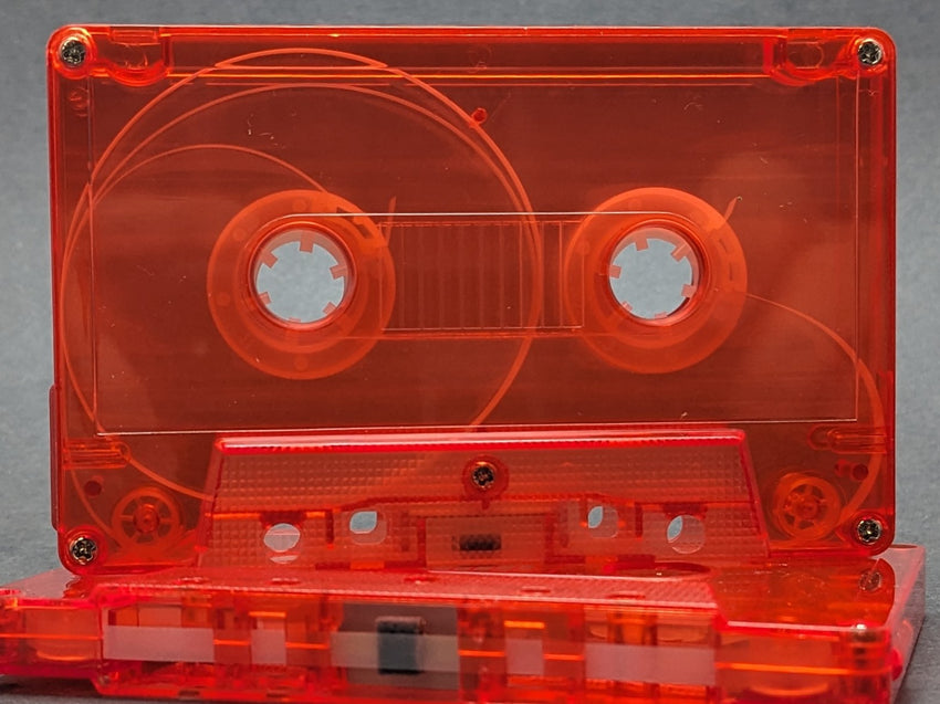 Lite Red Tint Tab In Type I Normal Bias Master Audio Cassette 5 Screws - 25 Pack