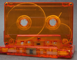 Blood Orange Tint Tab In Type I Normal Bias Master Audio Cassette 5 Screws - 25 Pack