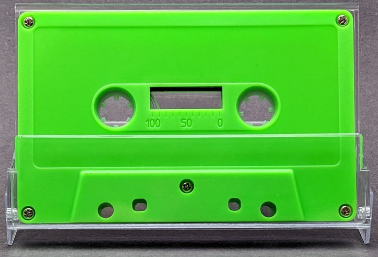 Lime Green Tab Out Type I Normal Bias Master Audio Cassette 5 Screws - 100 Pack