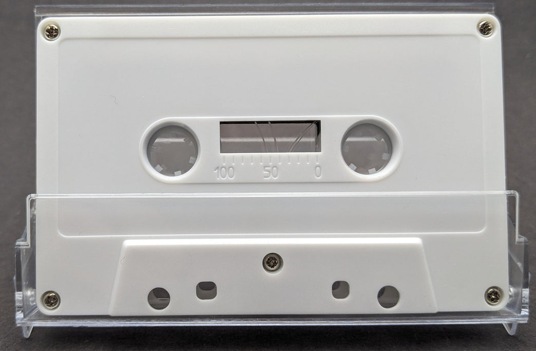 White Tab Out Type I Normal Bias Master Audio Cassette 5 Screws - 100 Pack