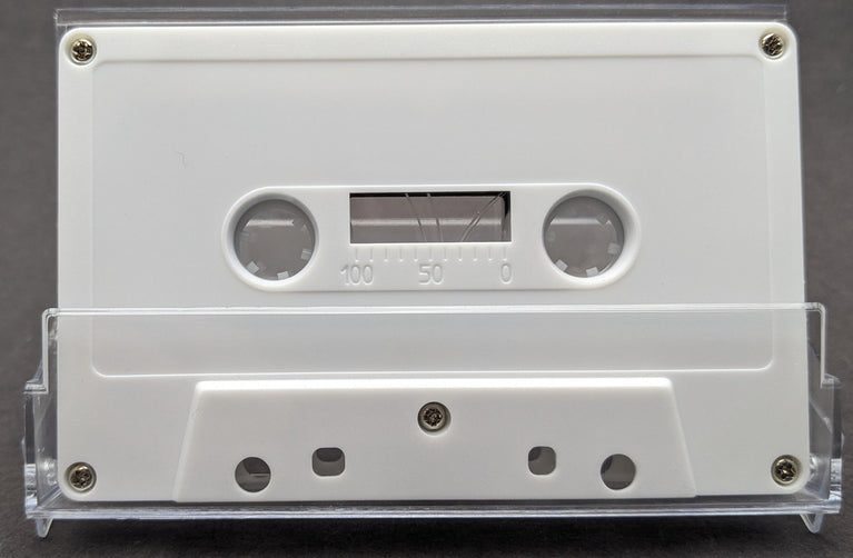 White Tab Out Type I Normal Bias Master Audio Cassette 5 Screws - 100 Pack