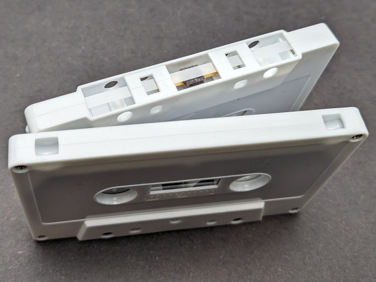 White Tab Out Type I Normal Bias Master Audio Cassette 5 Screws - 100 Pack