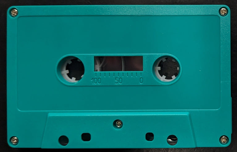 Teal Tab In Type I Normal Bias Master Audio Cassette 5 Screws - 100 Pack