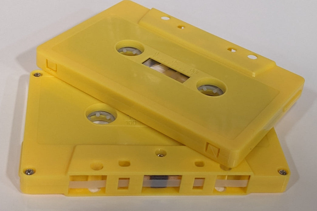 Yellow Tab In Type I Normal Bias Master Audio Cassette 5 Screws - 100 Pack
