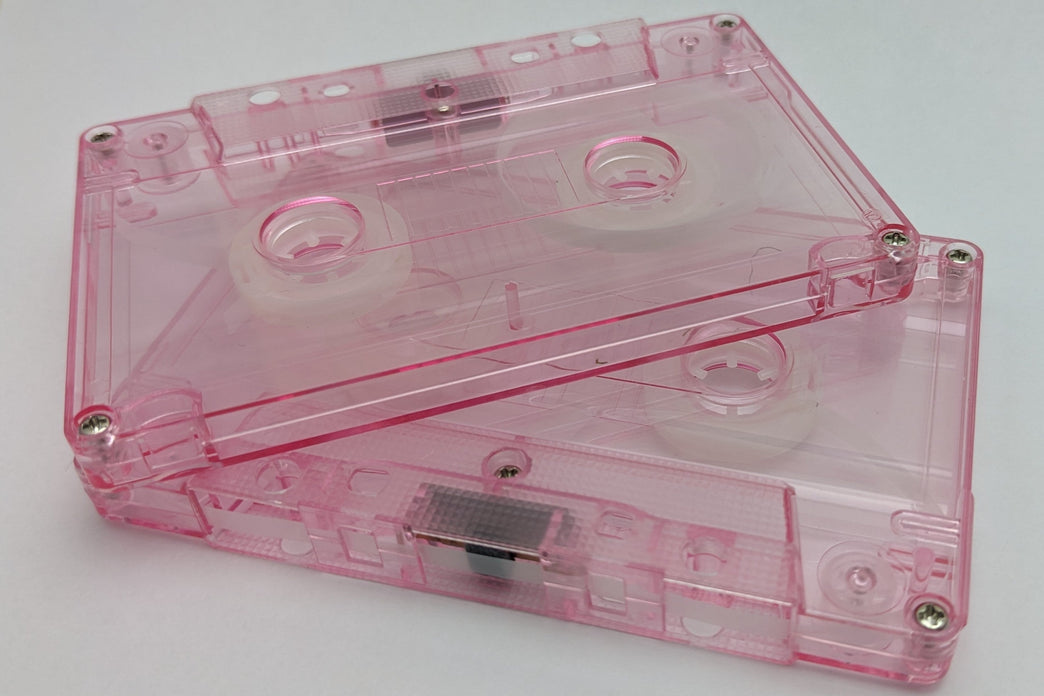 Pink Tint Tab In Type I Normal Bias Master Audio Cassette 5 Screws - 100 Pack