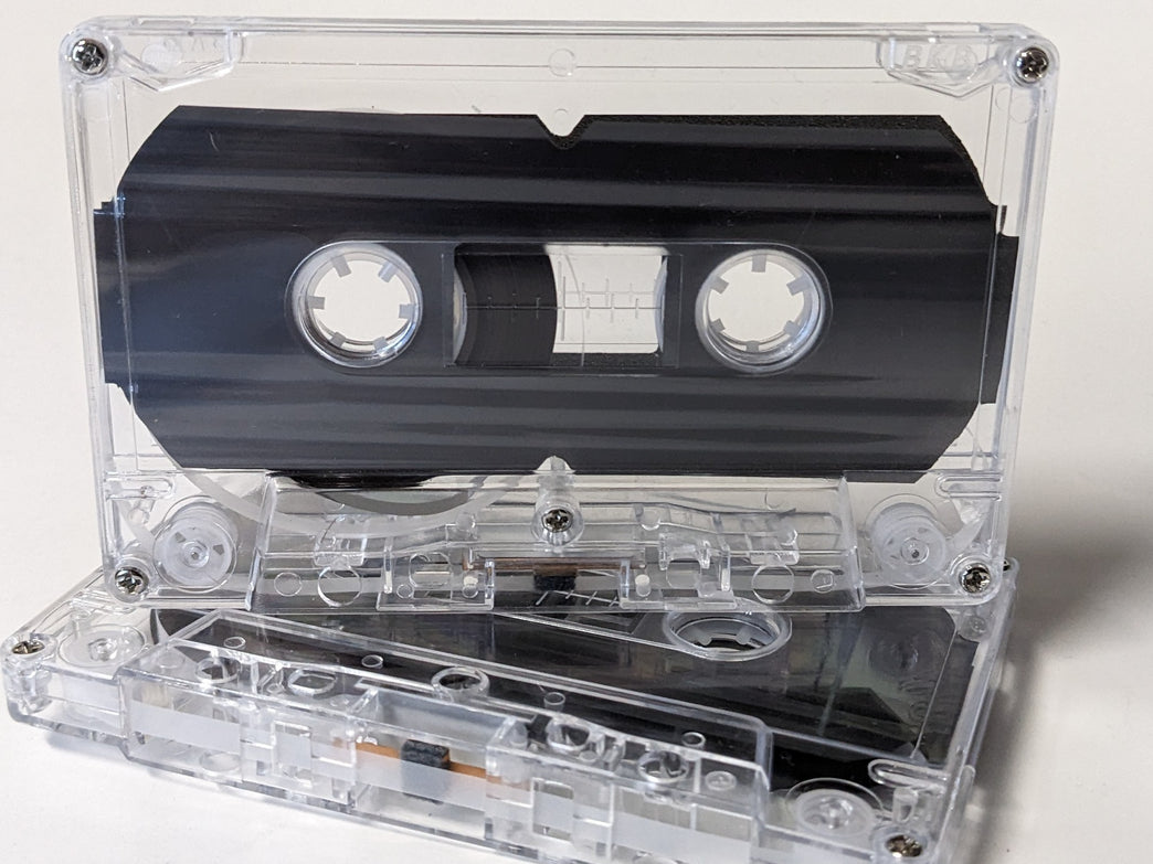 [SALE] Black Liner Clear Shell Tab In Type I Normal Bias Master Audio Cassette - 25 Pack