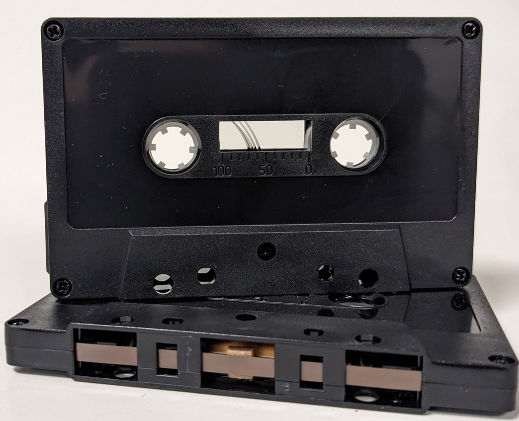 Black Tab In Type I Normal Bias Master Audio Cassette 5 Screws Magnetic Leader Instant Start - 25 Pack