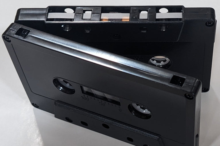 Black Tab Out Type I Normal Bias Master Audio Cassette 5 Screws - 100 Pack