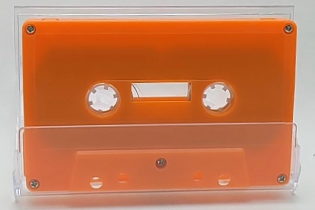 Orange Solid Tab In Type I Normal Bias Master Audio Cassette 5 Screws