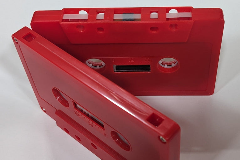 Red Tab Out Type I Normal Bias Master Audio Cassette 5 Screws - 100 Pack