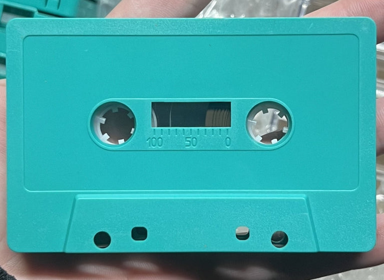 Teal Tab In Type I Normal Bias Master Audio Cassette 5 Screws - 100 Pack
