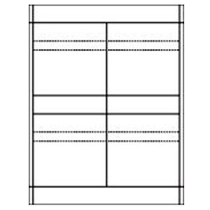 4-Up Audio Cassette 4 x 4 CaseLiner - Matte White Laser-Inkjet, 100 Sheets/ 400 Liners