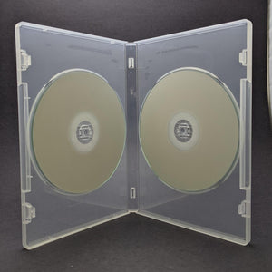 14mm Double DVD Cases With Literature Clips Clear, Holds 2
