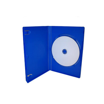 14mm Standard Single DVD Case Blue, 10 Pack
