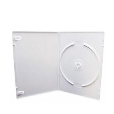 (100) CheckOutStore Premium Standard Double 2-Disc DVD Cases 14mm (White)