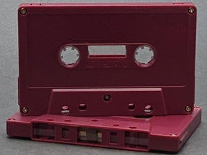 Dark Rhodamine Red Tab In Type I Normal Bias Master Audio Cassette 5 Screws - 25 Pack