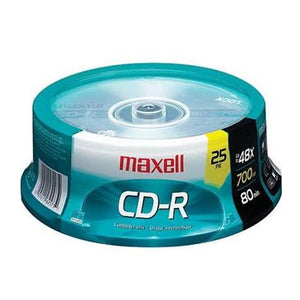 Maxell 648445 Branded CD-R 80Min, 25 Pk. Spindle