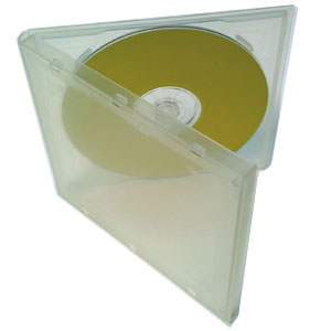 10.4mm CD Poly Case Holds 1 CD with No Overlay, 50 Pack