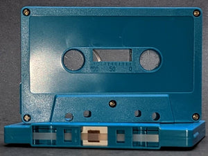Pastel Blue Tab In Type I Normal Bias Master Audio Cassette 5 Screws - 25 Pack