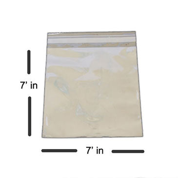 Premium Resealable Cello Poly Bags,1.5 MIL, 7 x 7 Inches