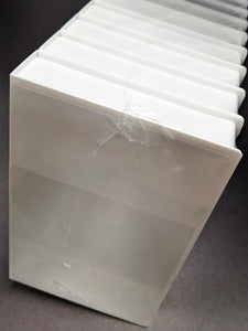 VHS Plastic Case white with 1/3 Sleeve